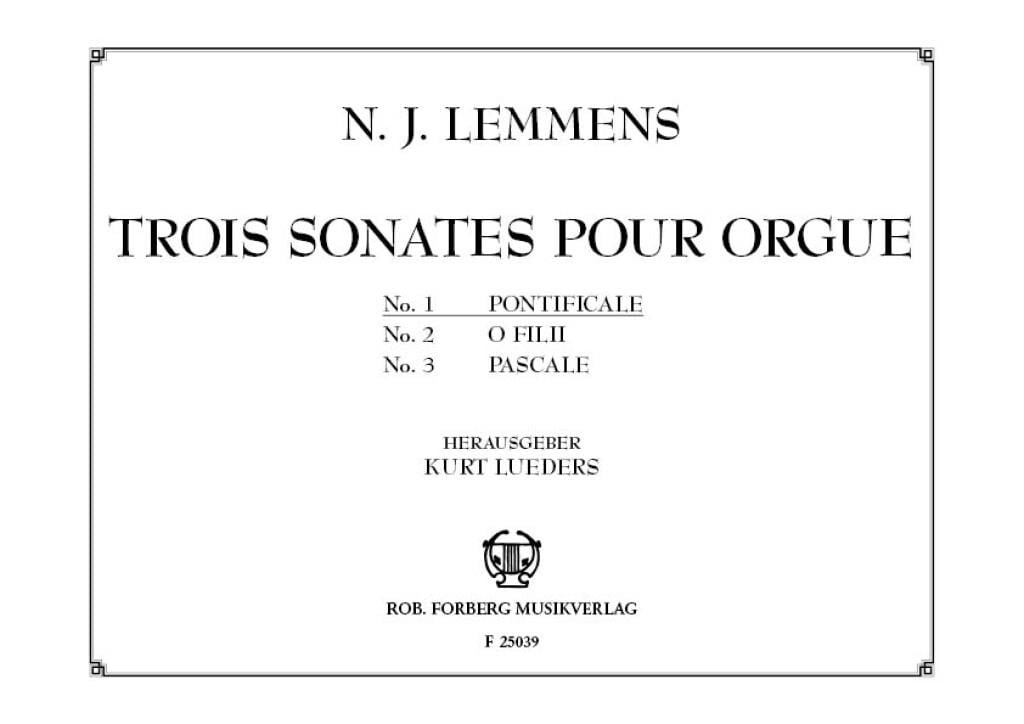 Trois Sonates - No.1 Pontificale